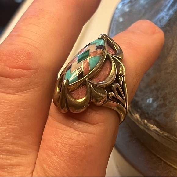 Rare Vintage Carolyn Pollack “Maine-ly Mauve” 925 Necklace and Ring set - Picture 8 of 8